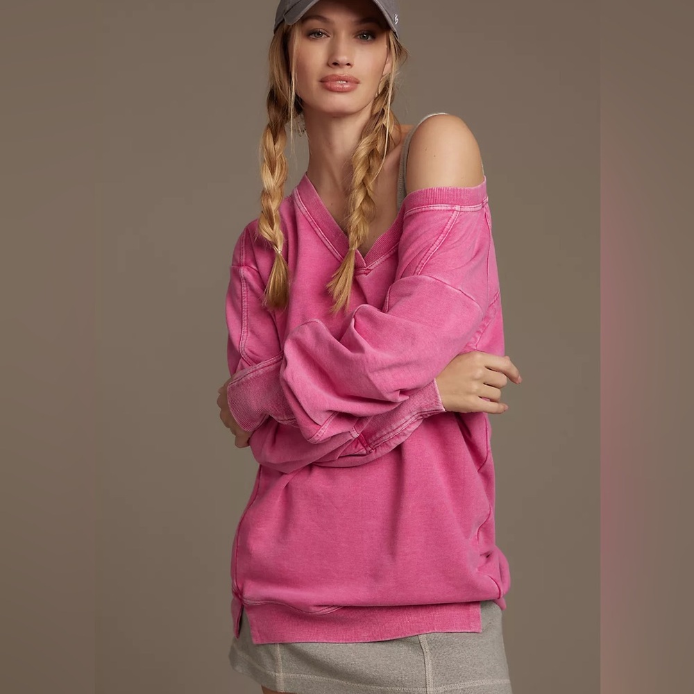 Daily Practice Fuchsia Pullover Sweatshirt